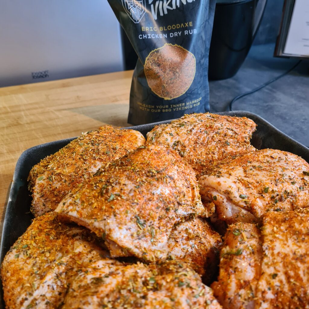 Bloodaxed chicken rub van ragnar grills brewing 